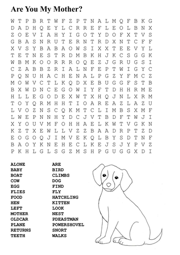 Are You My Mother? Word Search
