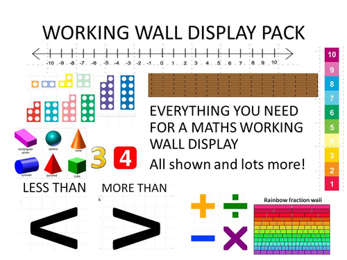 MATHS WORKING WALL DISPLAY PACK ks2