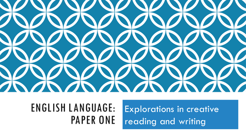 NEW SPEC GCSE English Language Paper 1: Teaching ppt, original papers & resources