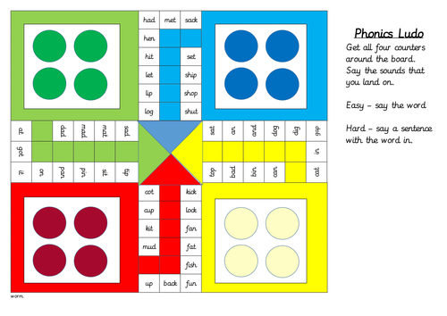 Read Write Inc Ludo Games, Set 1, Set 2 and Set 3