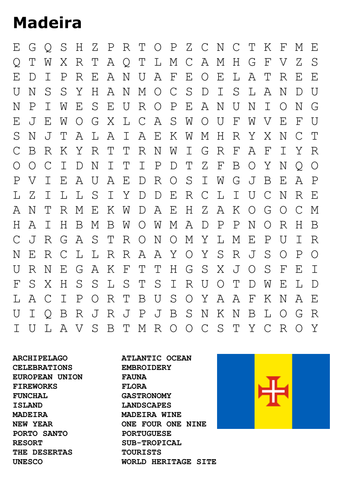 Madeira Word Search