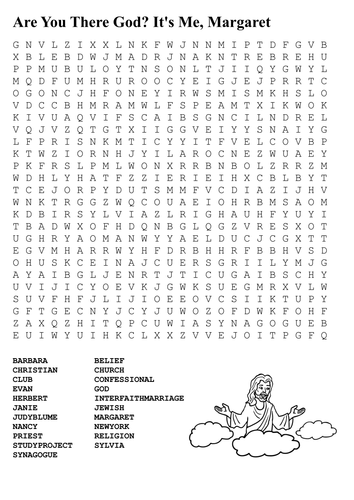 Are You There God? It's Me, Margaret Word Search | Teaching Resources