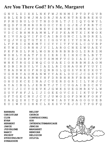 Are You There God? It's Me, Margaret Word Search