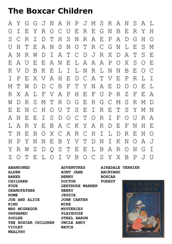 The Boxcar Children Word Search