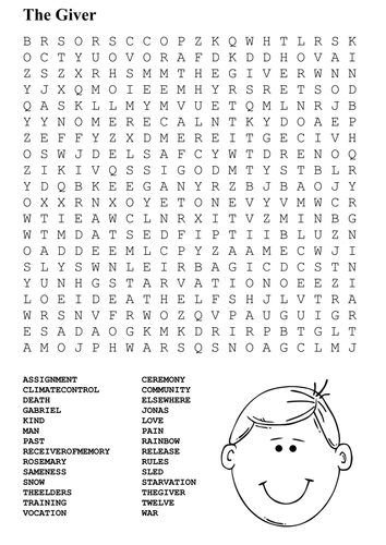 Giver Wordsearch