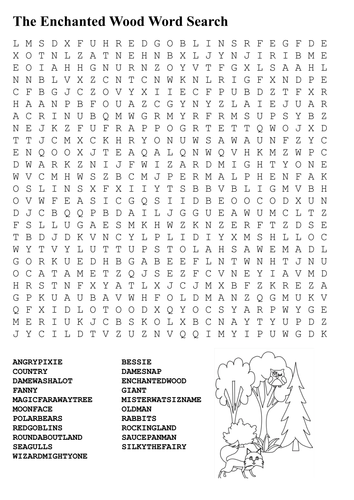 The Enchanted Wood Word Search