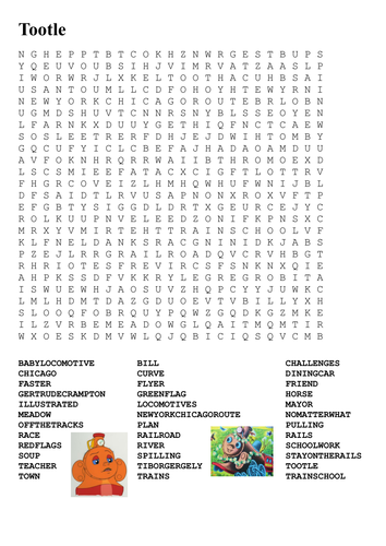 Tootle Word Search