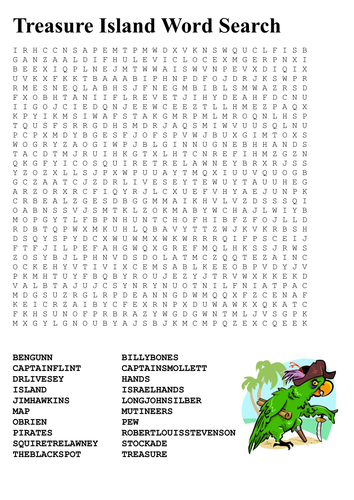 Treasure Island Word Search