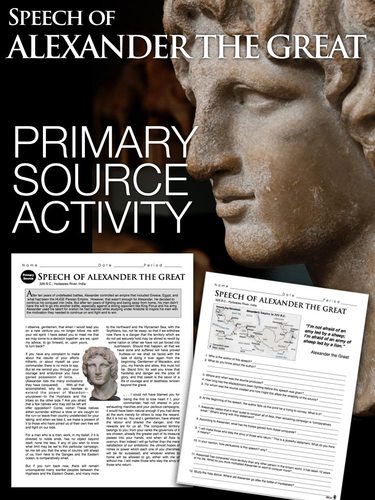 Alexander the Great Primary Source Worksheet (Greece) | Teaching Resources