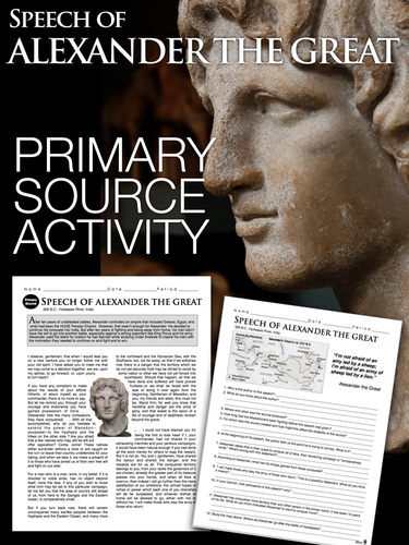 Alexander the Great Primary Source Worksheet (Greece)