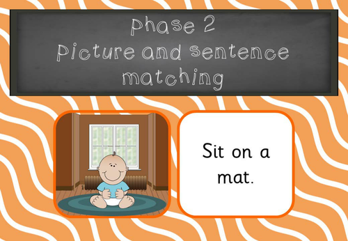Phonics Phase 2 Picture and Sentence Matching