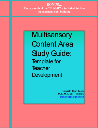 Template for Study Guides