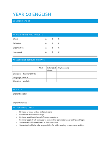 Scaffold for Parents' Evenings