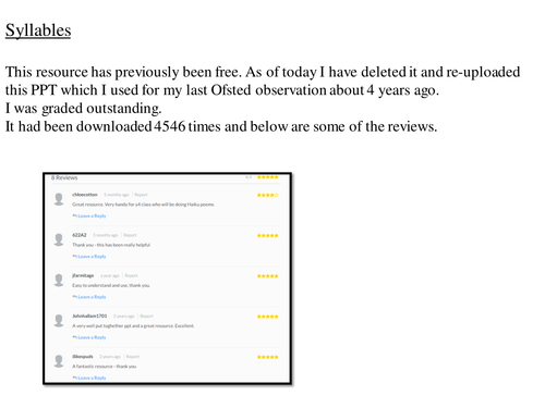 Syllables for Spelling