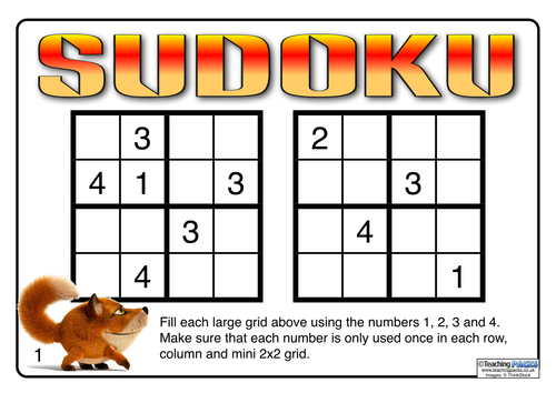 Differentiated Sudoku Maths Challenges