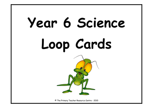 Year 6 Science Definition Loop Cards