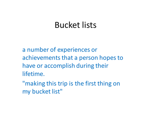 Vertical form resource - bucket list activity