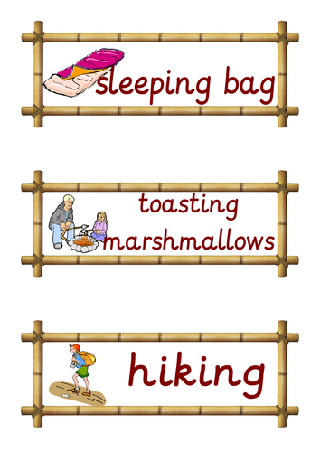 Role Play Pack - Camping Vocabulary