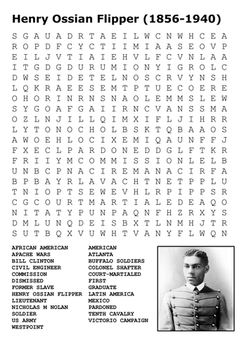 Henry Ossian Flipper Word Search