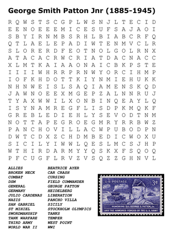 George Smith Patton Jnr (1885-1945) Word Search