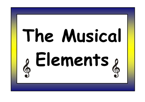 Primary Music Elements Display Posters