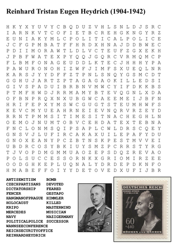 Reinhard Tristan Eugen Heydrich Word Search