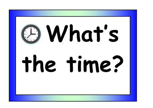 Clock Face and Vocabulary Pack