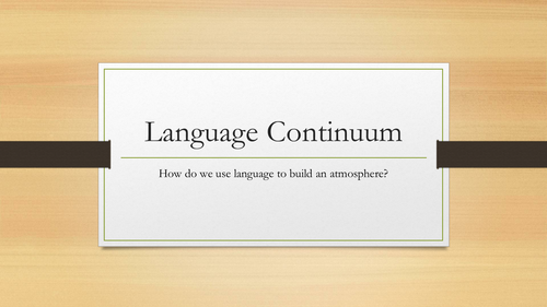 Language Continuum - Writing to Describe