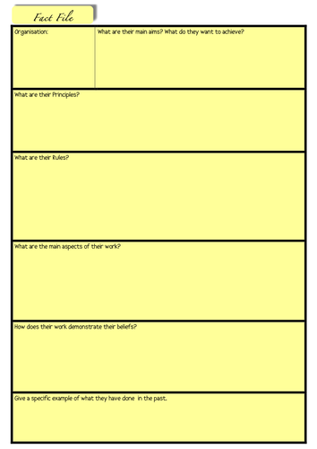 Fact File Template