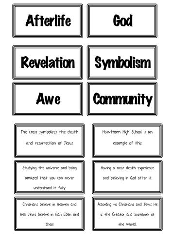 Looking for Meaning Card Sort