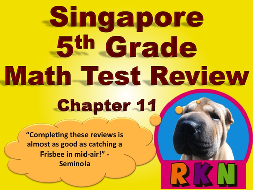Singapore 5th Grade Chapter 11 Math Test Review (13 pages)