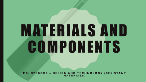 Materials and Components - The Garden Spade