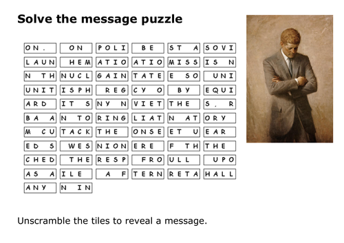 The Cuban Missile Crisis JFK Message Puzzle