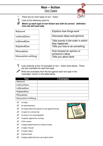 Non fiction text types