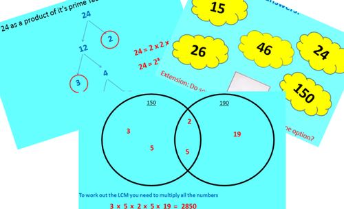 Prime Factors, HCF and LCM