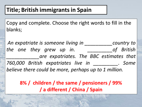 British expatriates in Spain