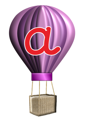 Hot Air Balloons Alphabet Display Posters
