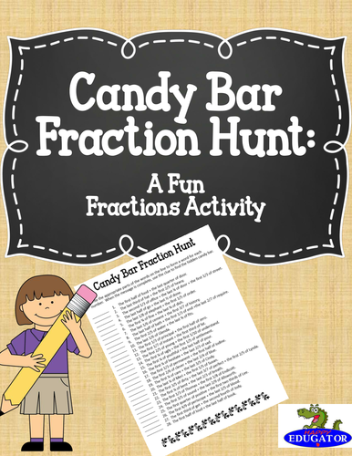 Candy Bar Fraction Hunt - A Fun Fraction Activity