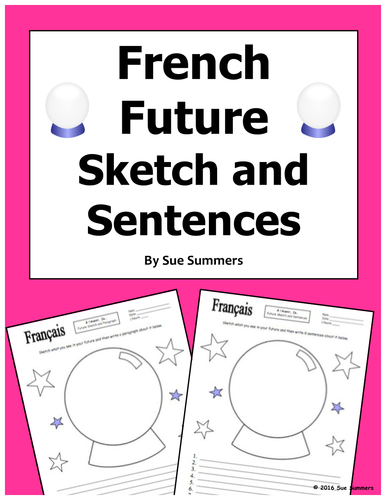 French Future Sketch and Sentences - Future Tense or Aller + Infinitive