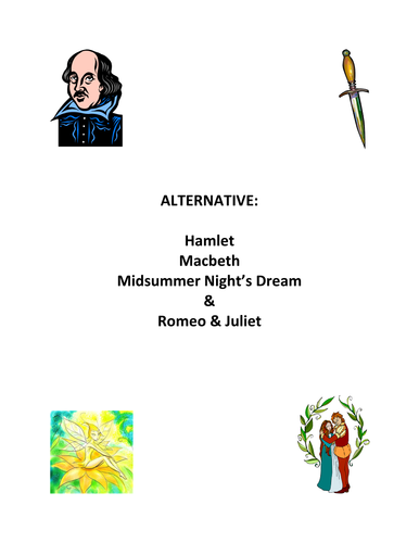Alternative Shakespeare guided reading scripts