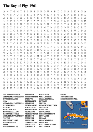 Bay of Pigs Word Search