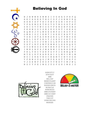 Believing in God Word Search