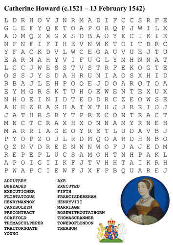 Catherine Howard Word Search