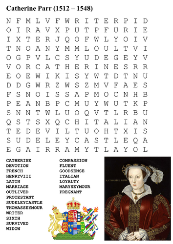 Catherine Parr Word Search