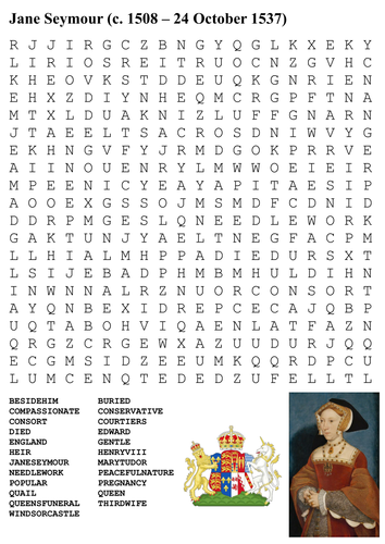 Jane Seymour Word Search