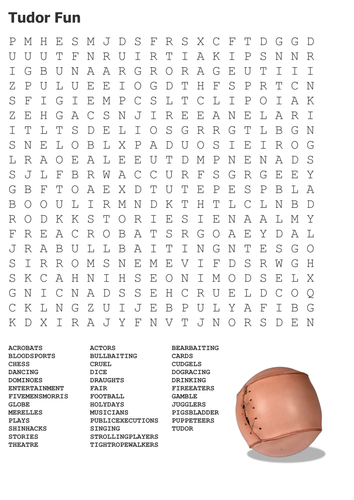 Tudor Fun Word Search