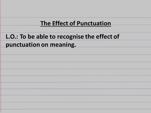 KS3 English - Skellig - Punctuation - Analysing Almond's Use of Punctuation in Chapter 25