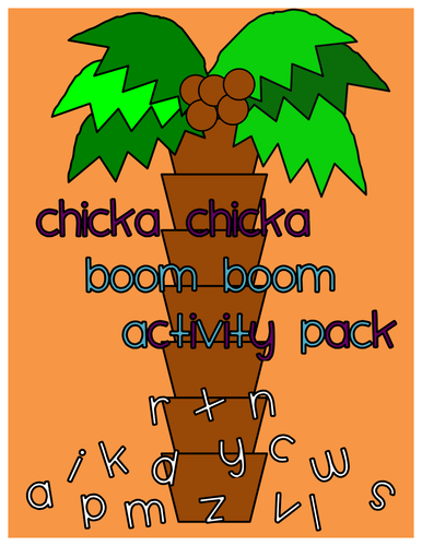 chicka chicka boom boom worksheets