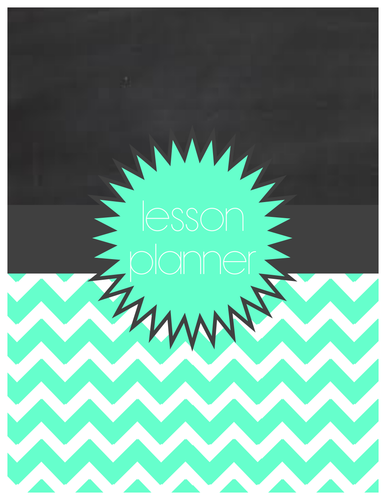 Lesson Planner Mint Chevron