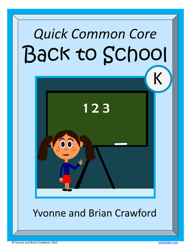 Back to School No Prep Common Core Math (Kindergarten)
